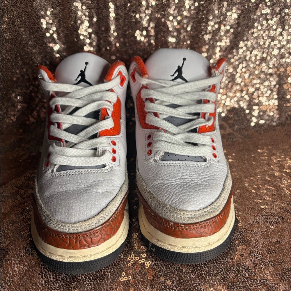 Air Jordan Sneakers in White and Orange